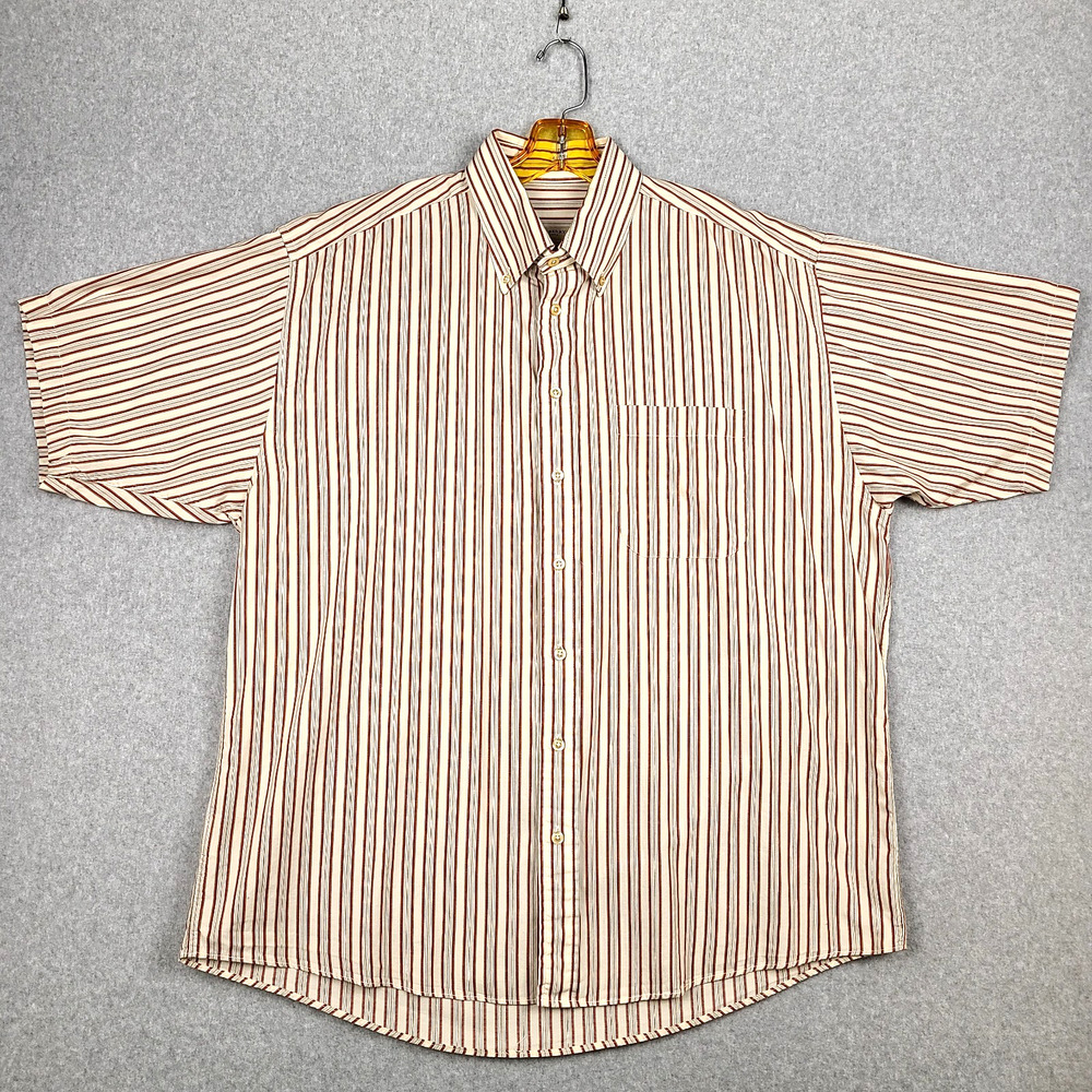 Vtg Burberrys of London Men XL Button Down Short Sleeve Shirt Classic Colorway